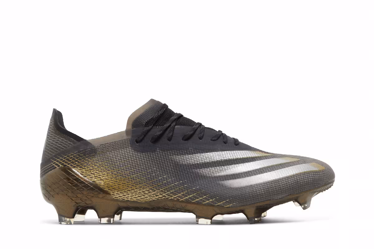 Adidas X Ghosted.1 FG Black Metallic Gold Melange, view 2
