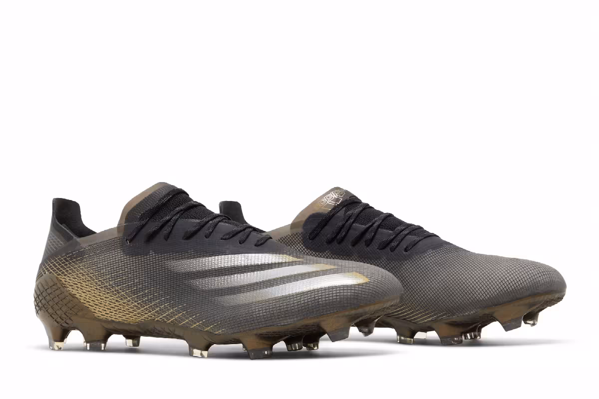 Adidas X Ghosted.1 FG Black Metallic Gold Melange, view 9