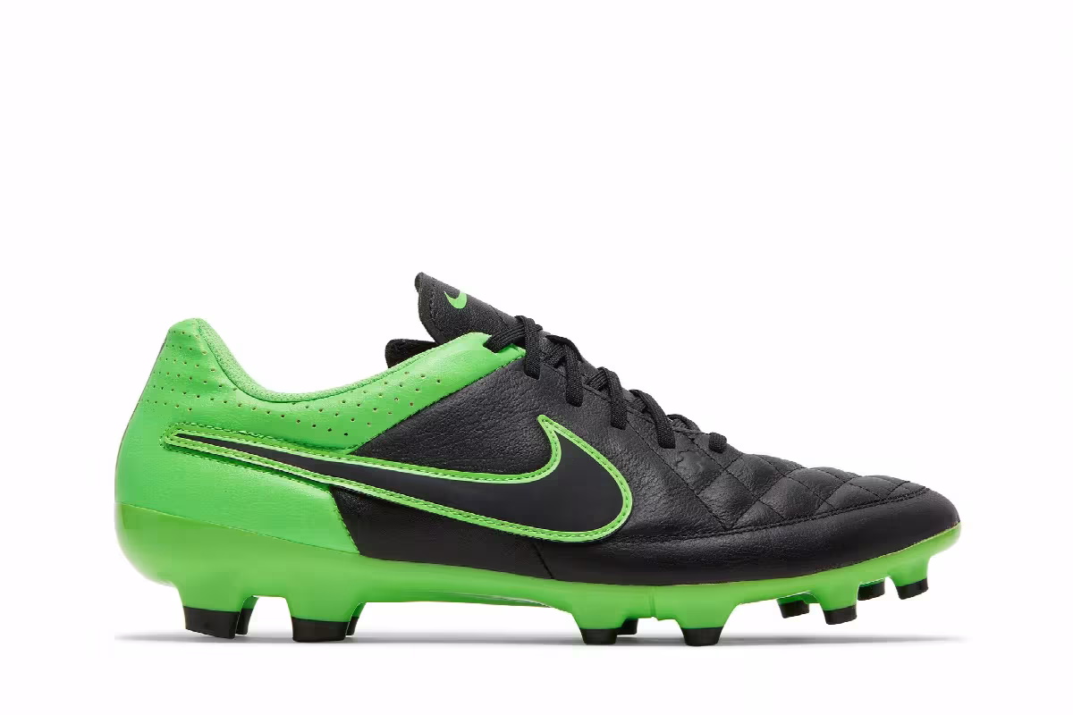 Adidas Tiempo Genio Leather FG Black Green Strike, view 2