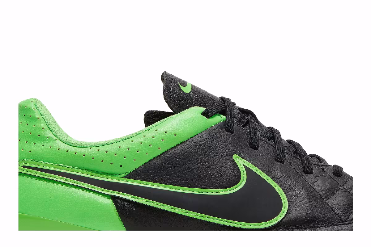 Adidas Tiempo Genio Leather FG Black Green Strike, view 3