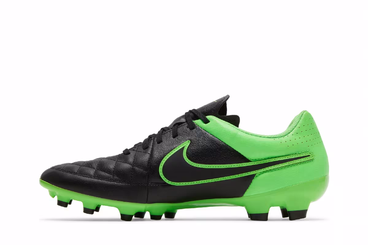 Adidas Tiempo Genio Leather FG Black Green Strike, view 4