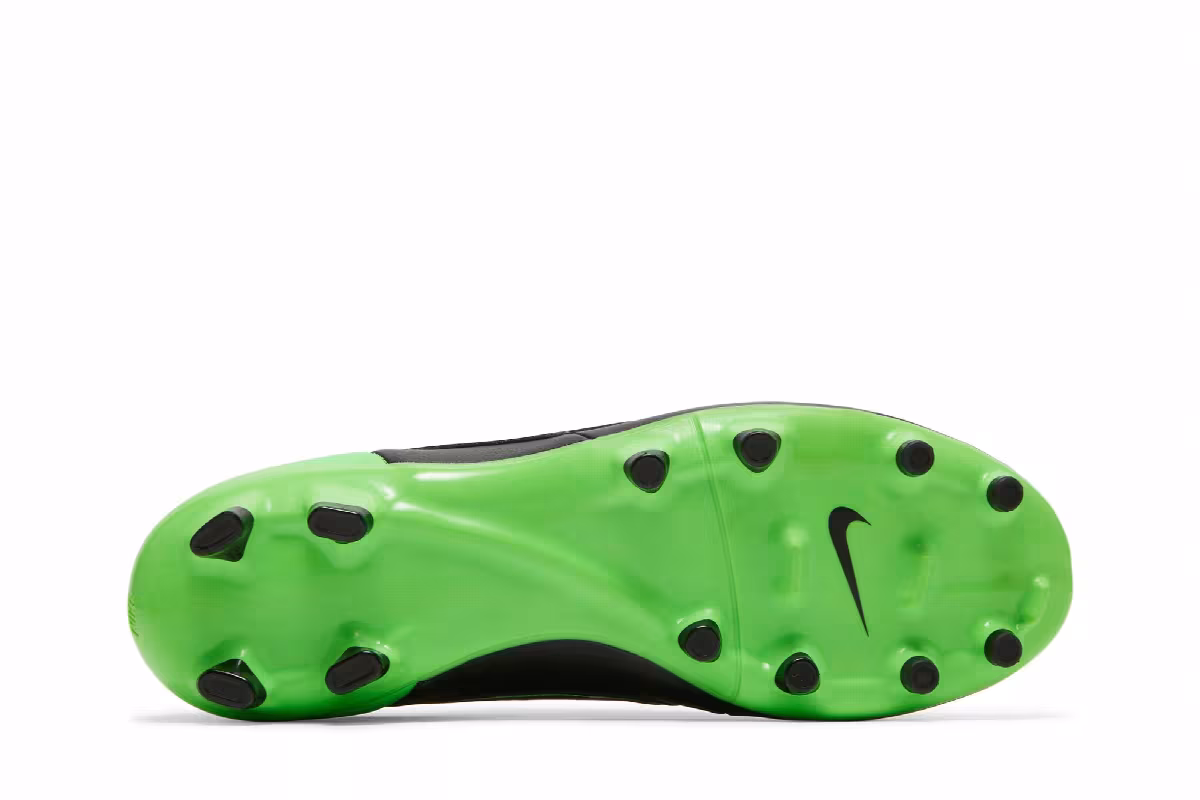 Adidas Tiempo Genio Leather FG Black Green Strike, view 5