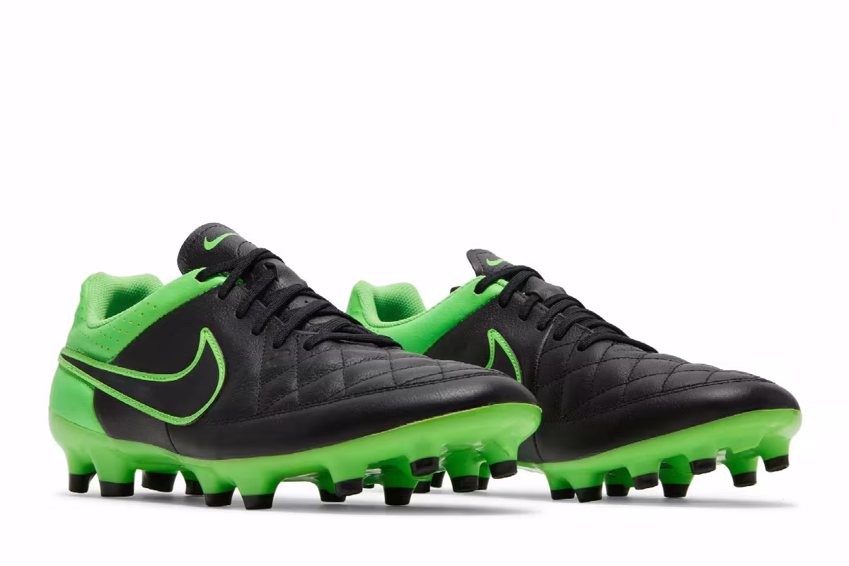 Adidas Tiempo Genio Leather FG Black Green Strike, view 9