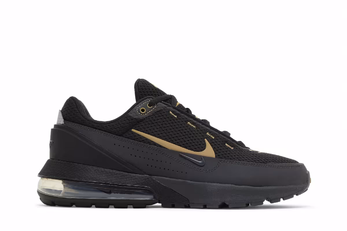 Nike Air Max Pulse Black Flat Gold, view 2