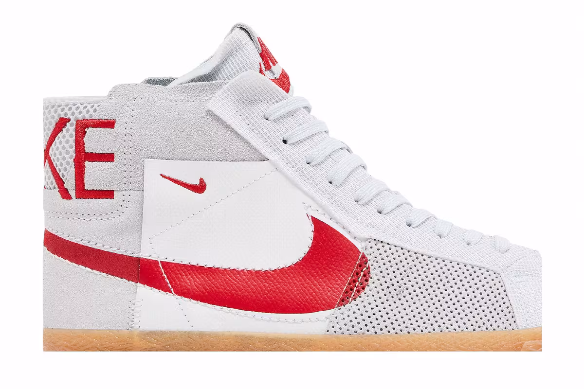 Nike Zoom Blazer Mid Premium SB Deconstructed - Platinum University Red Gum, view 3