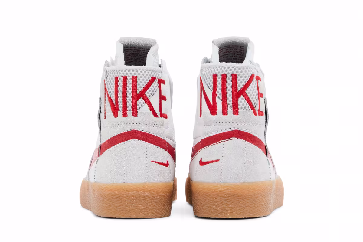 Nike Zoom Blazer Mid Premium SB Deconstructed - Platinum University Red Gum, view 7