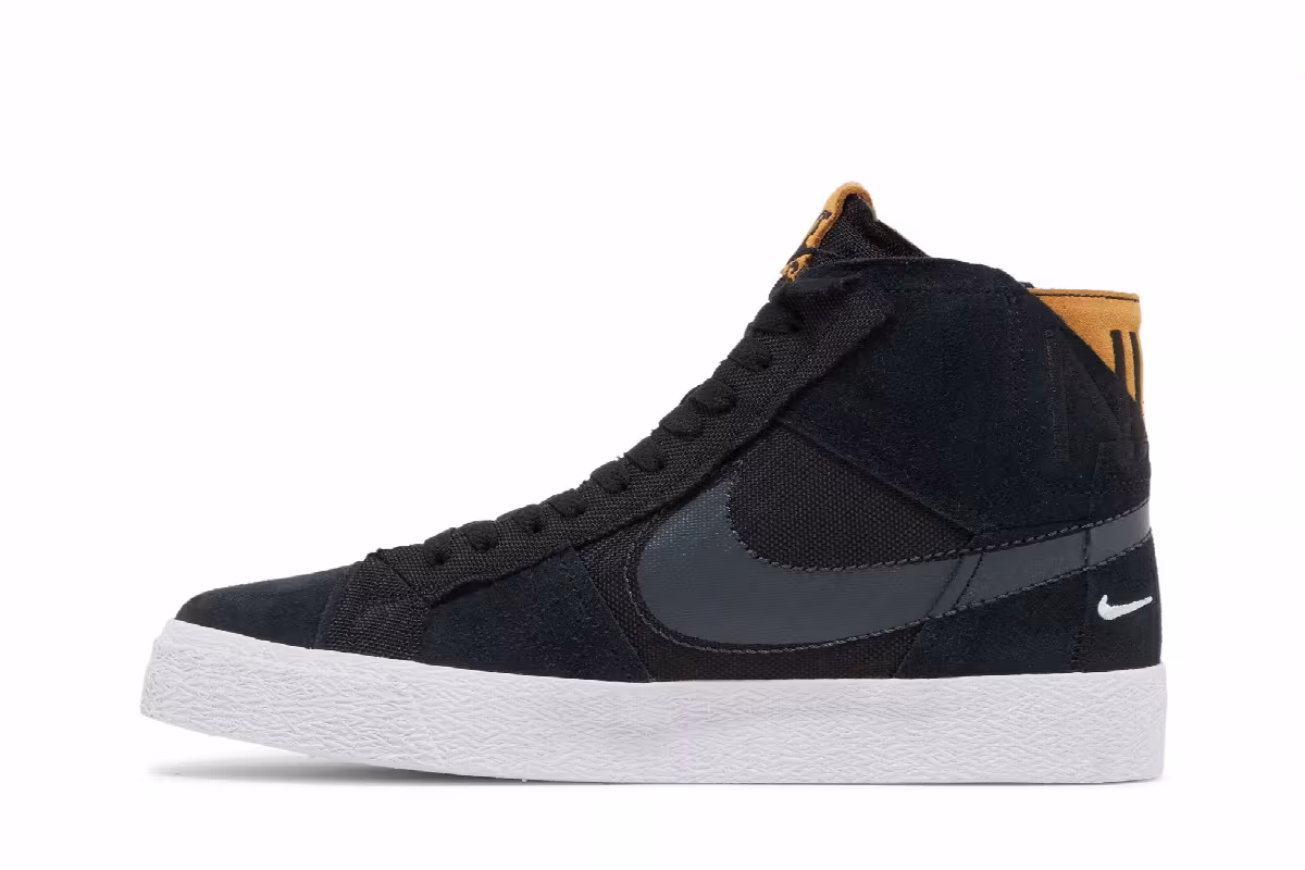 Nike Zoom Blazer Mid Premium SB Black Patchwork, view 4