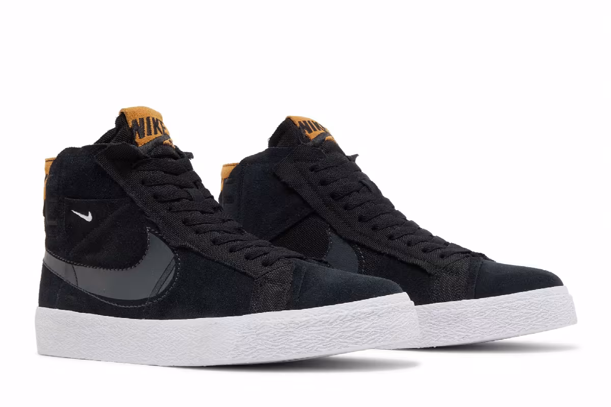 Nike Zoom Blazer Mid Premium SB Black Patchwork, view 9