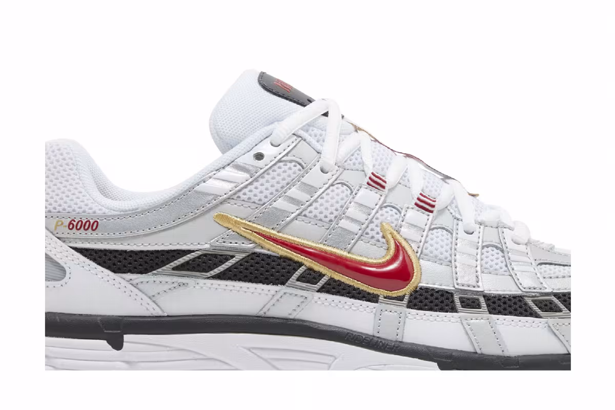 Nike P-6000 Platinum Varsity Red, view 3