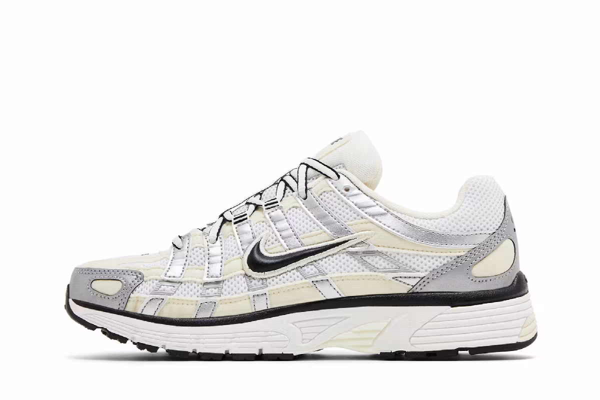 Nike Women's P-6000 Coconut Milk Metallic Silver, view 4