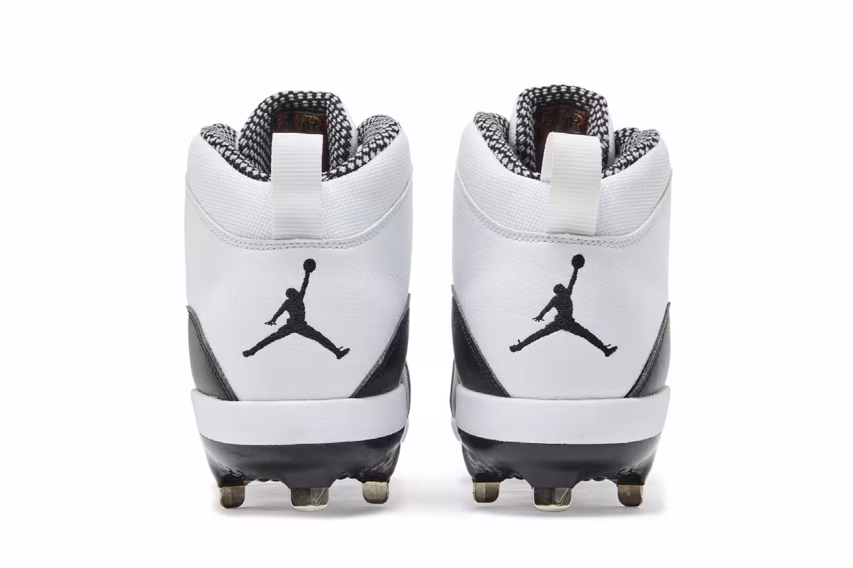Air Jordan 10 Metal White Black, view 7