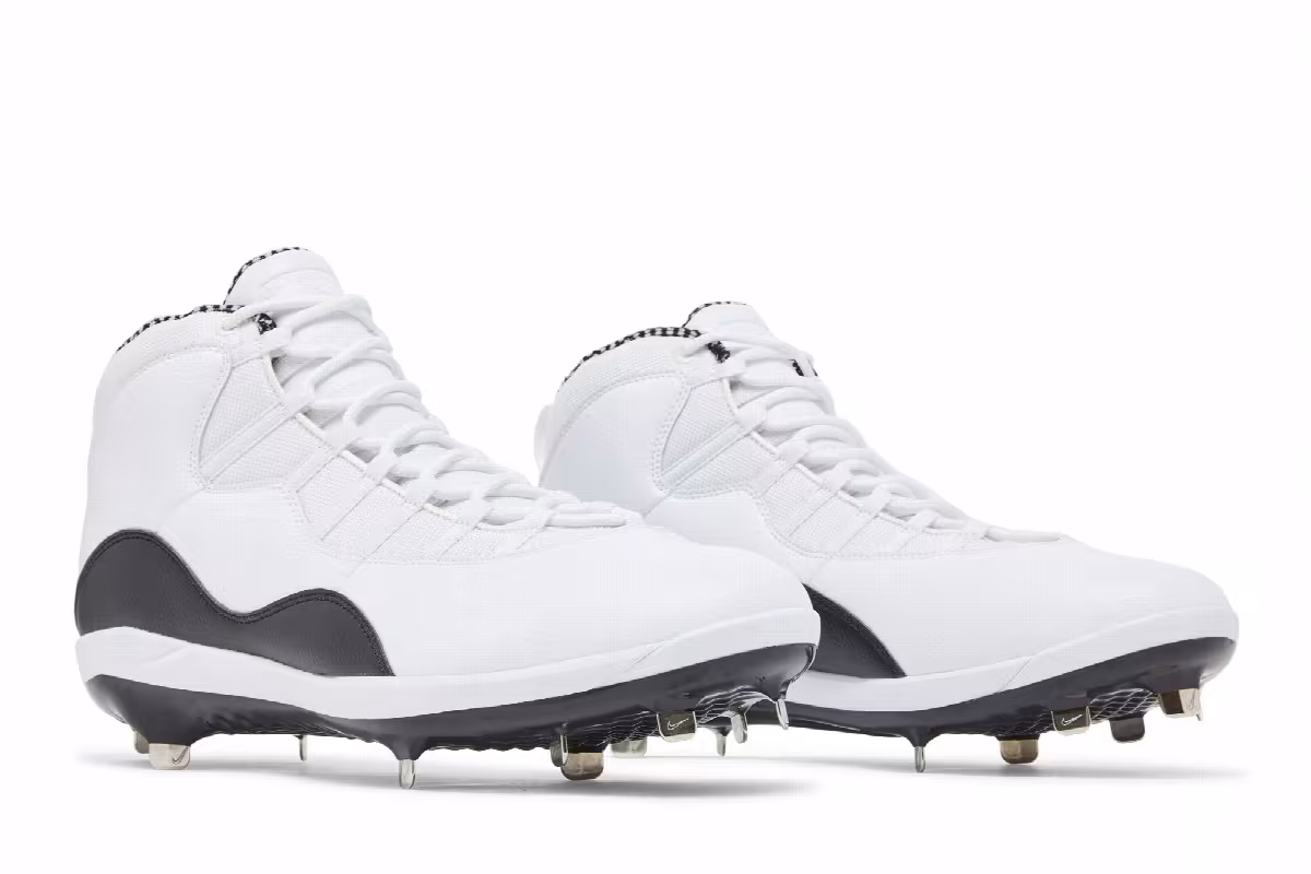 Air Jordan 10 Metal White Black, view 9