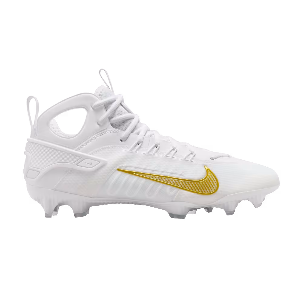 Nike Huarache 9 Elite Mid LAX White Metallic Vivid Gold