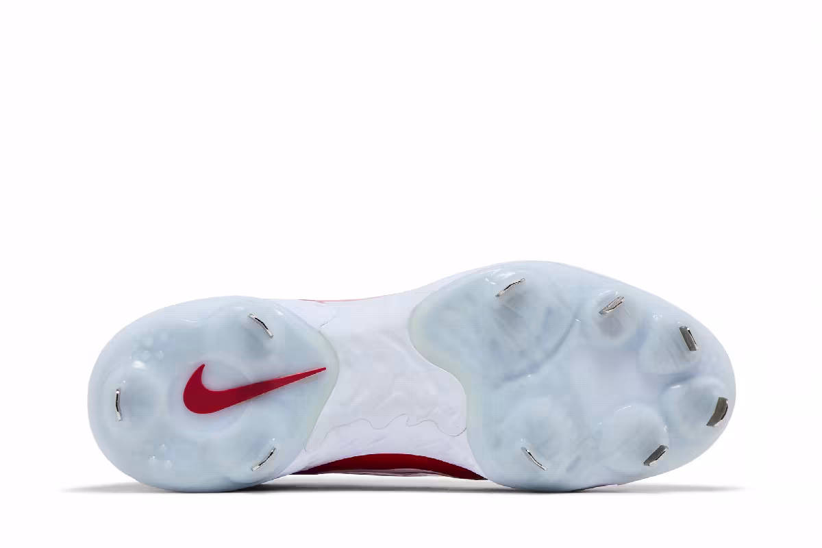 Nike Alpha Huarache Elite 4 Low White University Red, view 5
