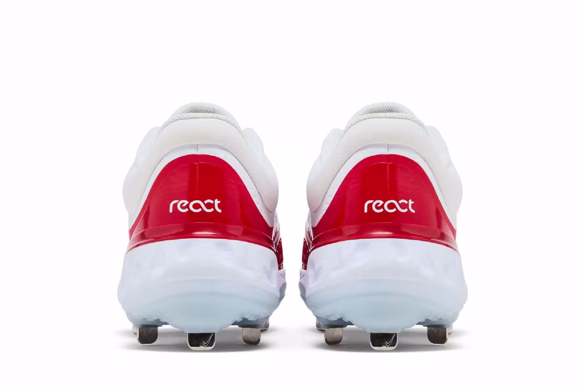 Nike Alpha Huarache Elite 4 Low White University Red, view 7