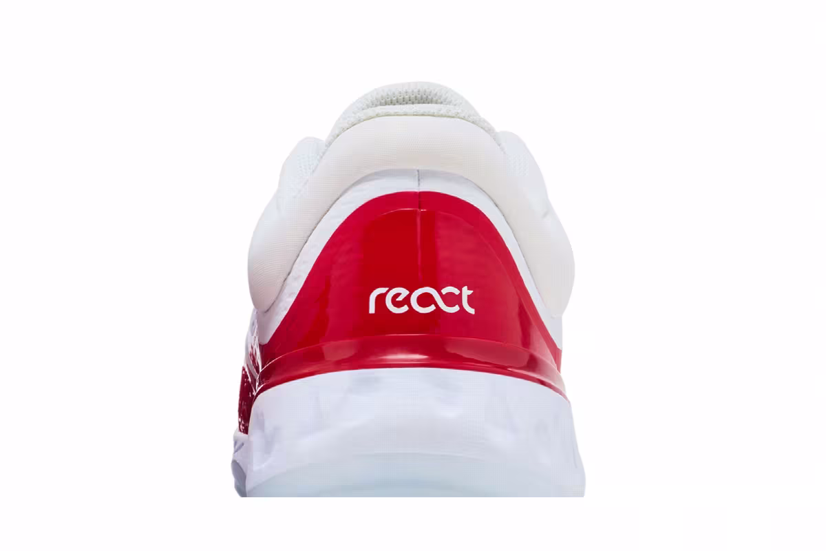 Nike Alpha Huarache Elite 4 Low White University Red, view 8