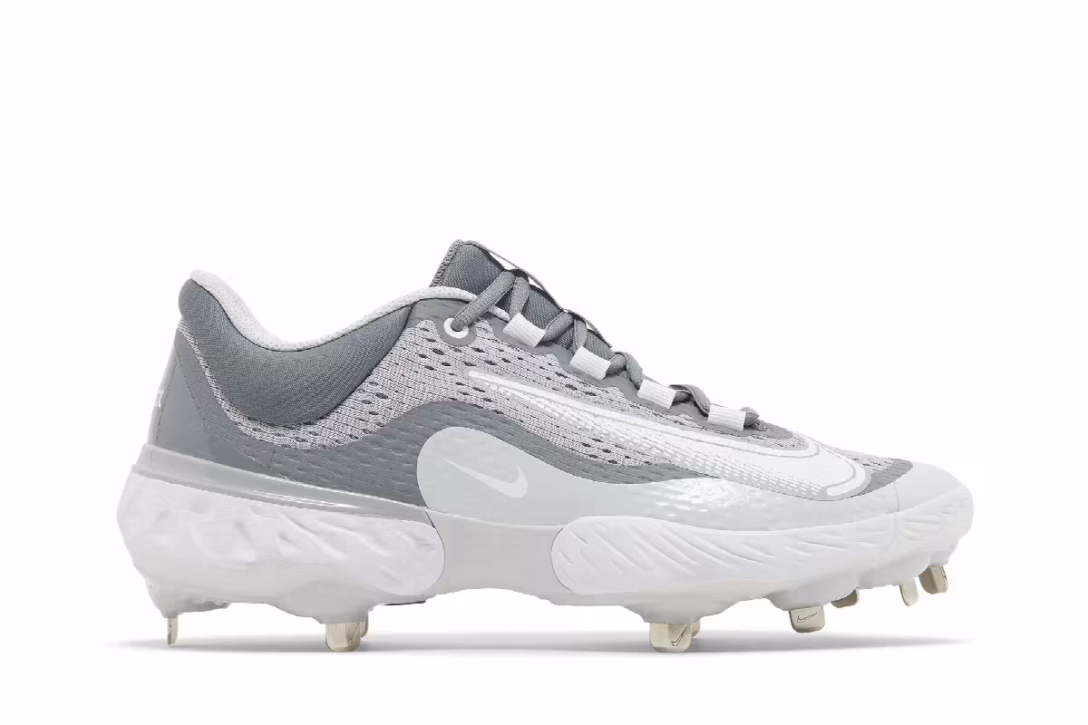 Nike Alpha Huarache Elite 4 Low Wolf Grey White, view 2