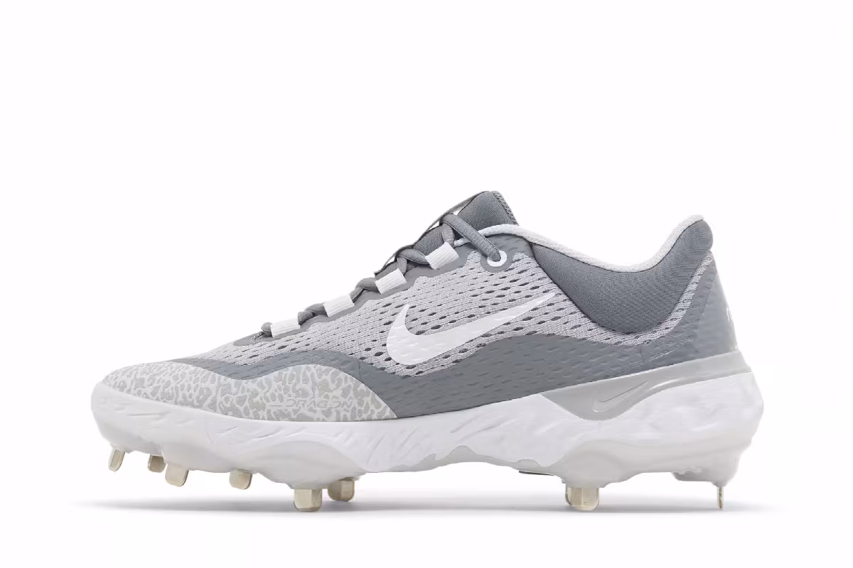 Nike Alpha Huarache Elite 4 Low Wolf Grey White, view 4