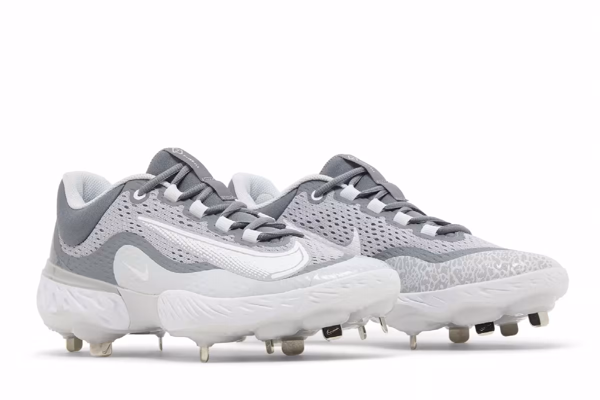 Nike Alpha Huarache Elite 4 Low Wolf Grey White, view 9