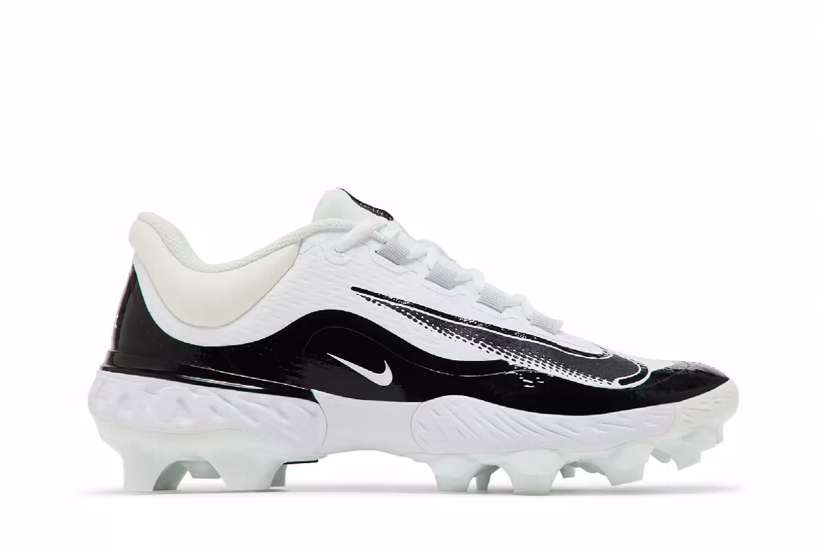 Nike Alpha Huarache Elite 4 Low MCS White Black, view 2