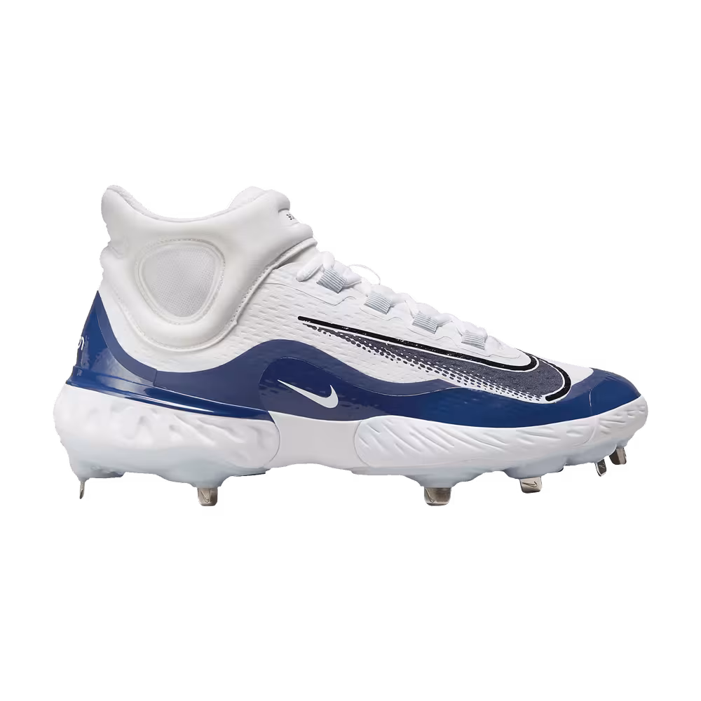Nike Alpha Huarache Elite 4 Mid White Midnight Navy
