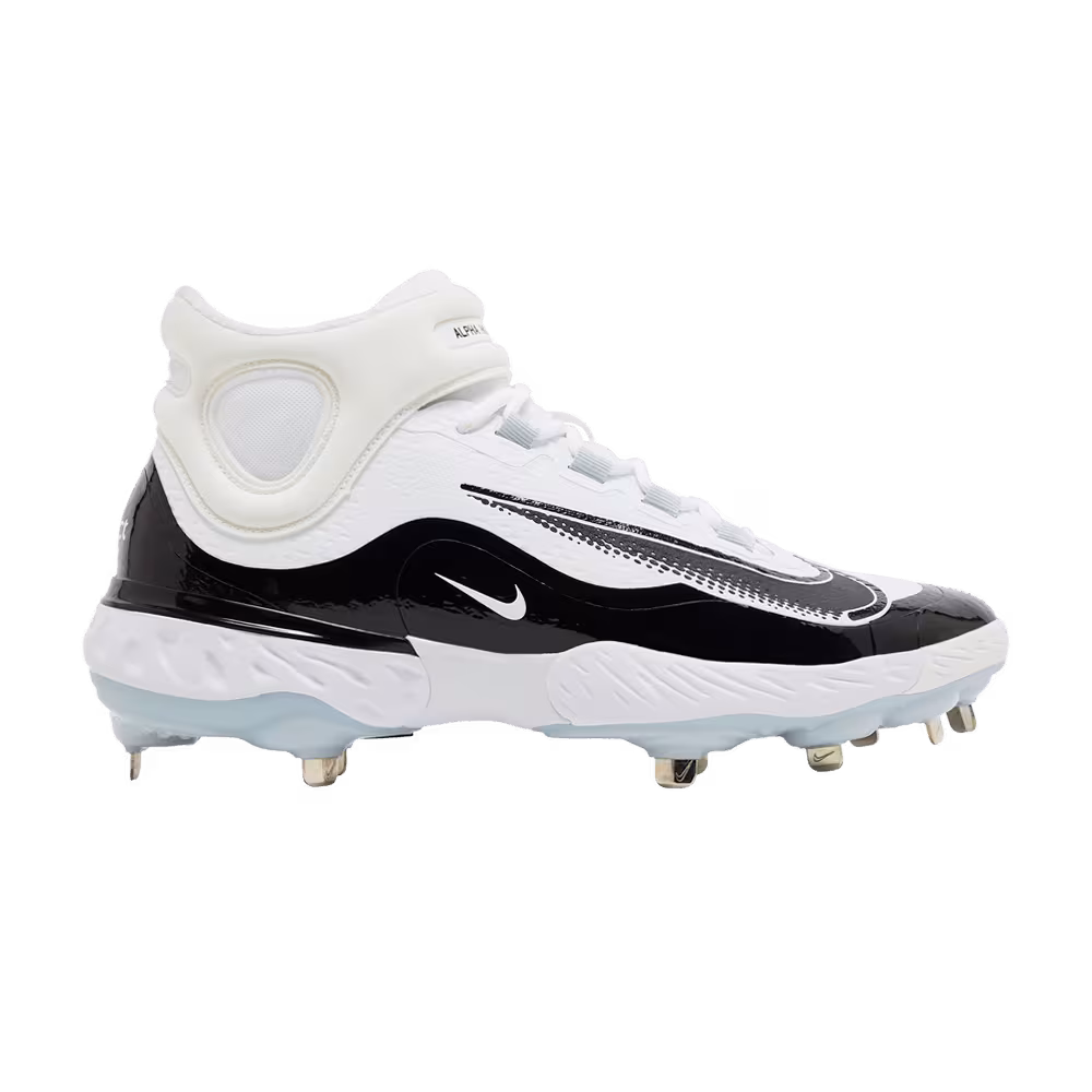 Nike Alpha Huarache Elite 4 Mid White Black Blue Tint