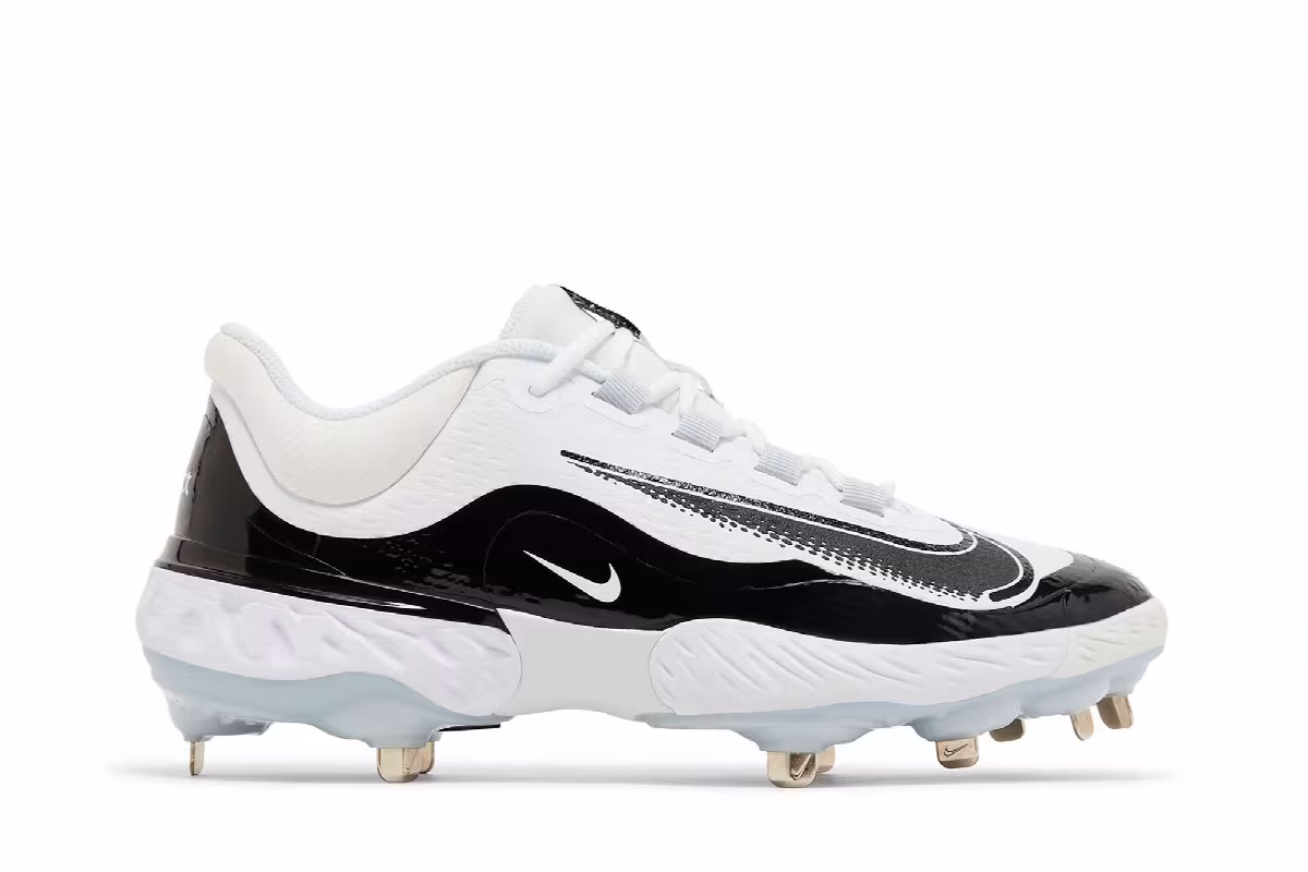 Nike Alpha Huarache Elite 4 Low White Black Blue Tint, view 2