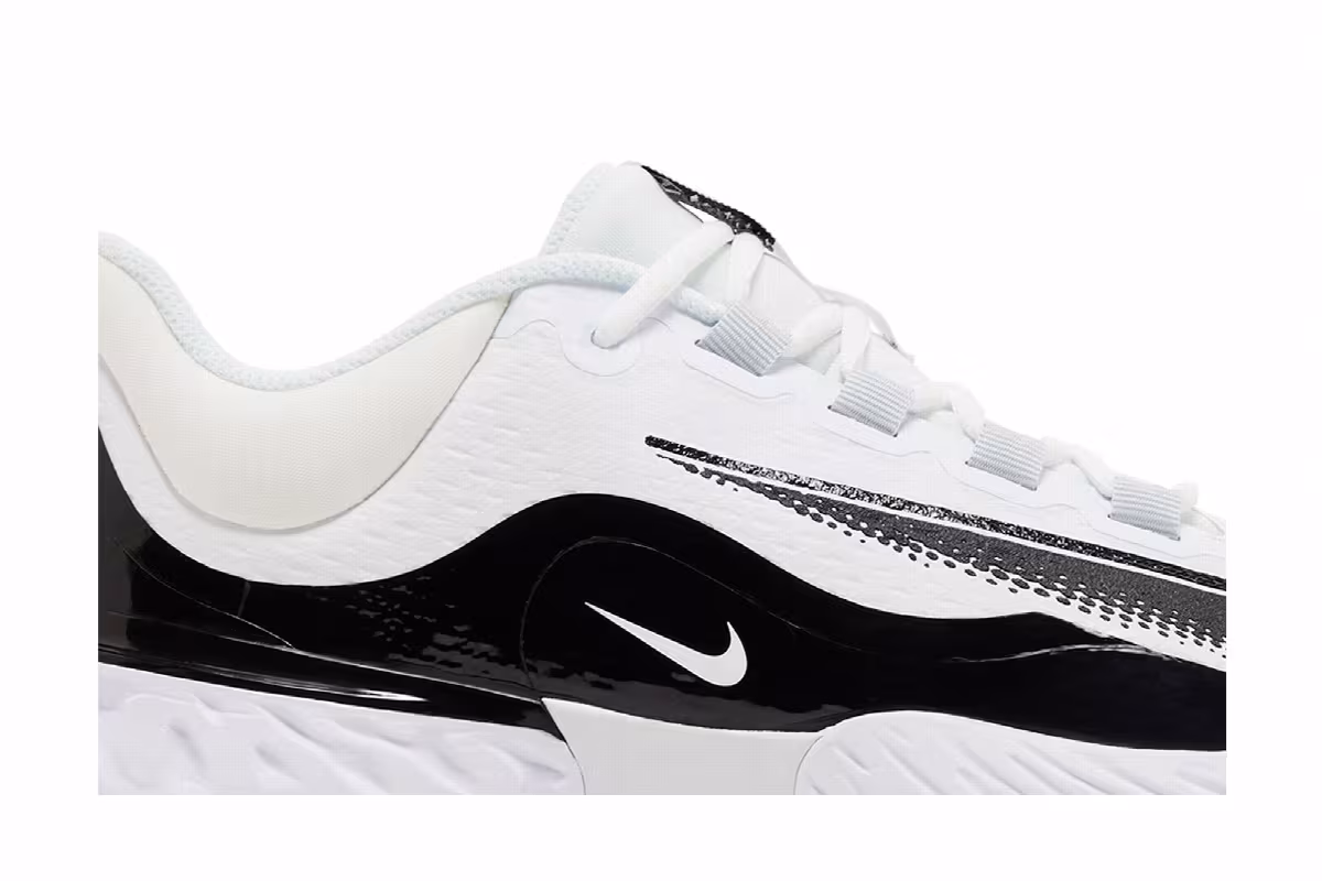 Nike Alpha Huarache Elite 4 Low White Black Blue Tint, view 3