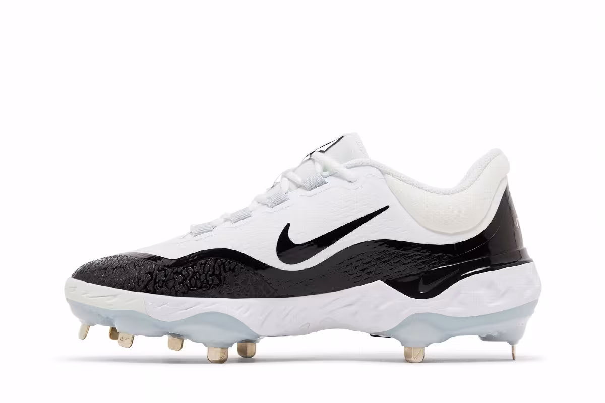Nike Alpha Huarache Elite 4 Low White Black Blue Tint, view 4