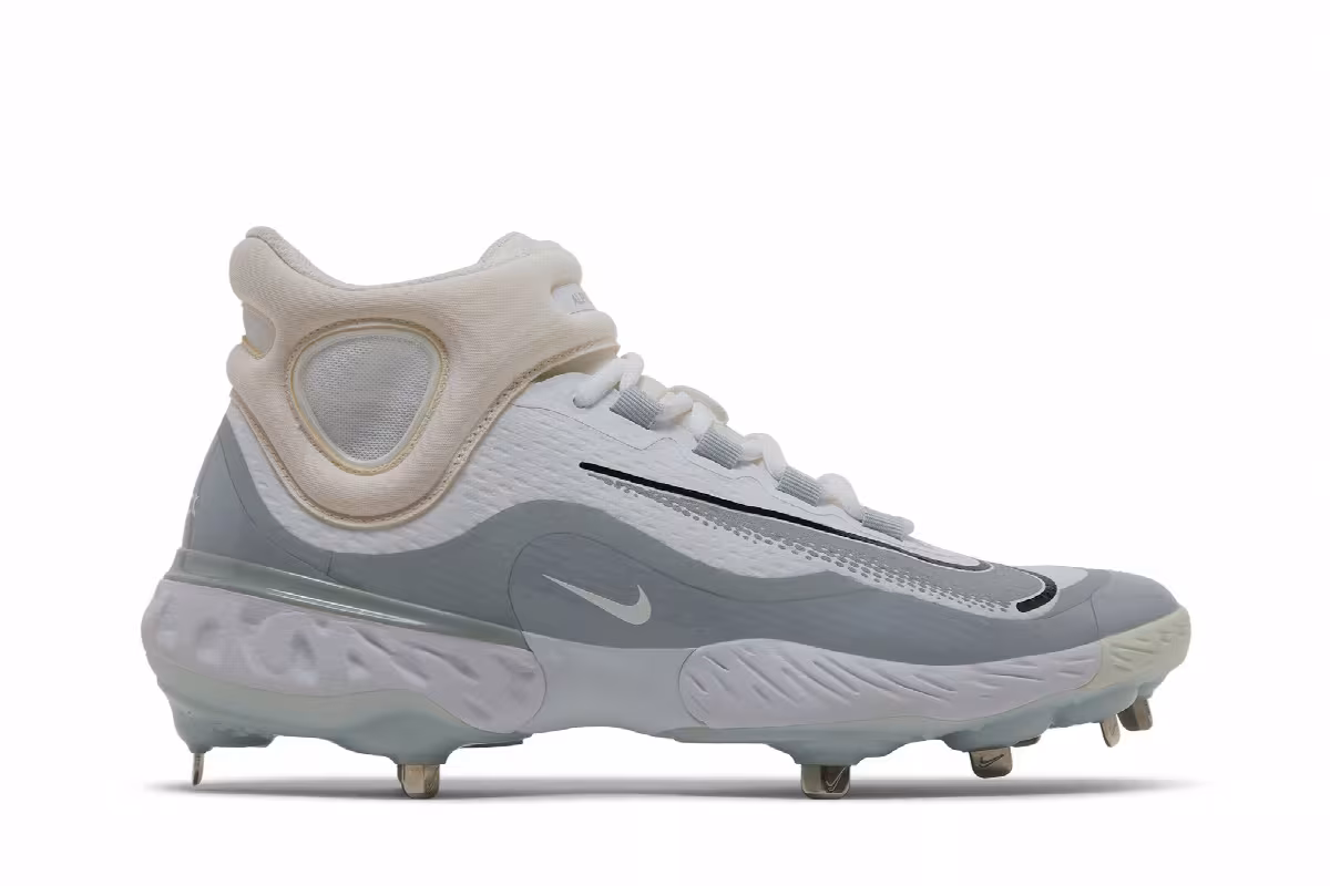 Nike Alpha Huarache Elite 4 Mid White Wolf Grey, view 2