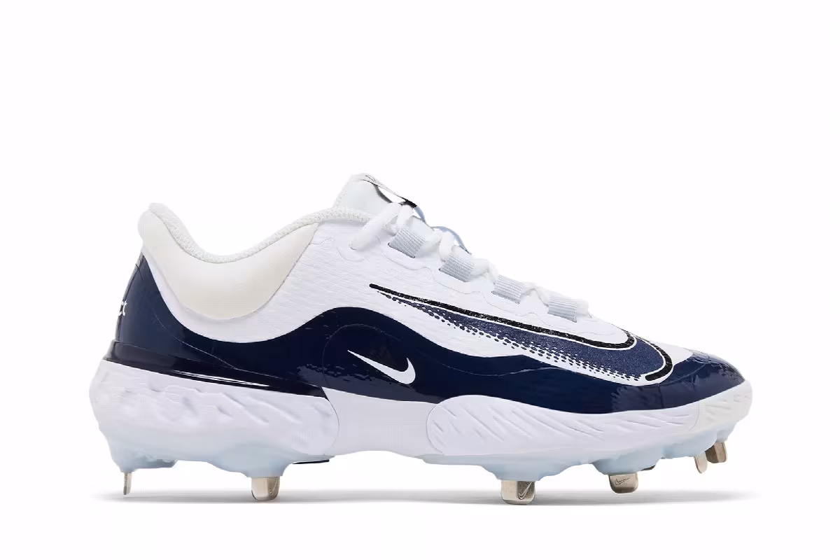 Nike Alpha Huarache Elite 4 Low TB White College Navy, view 2
