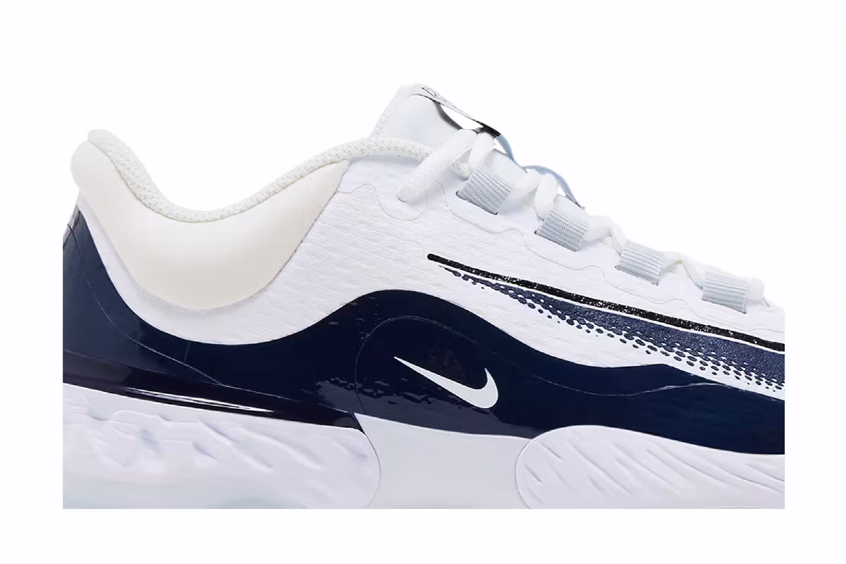 Nike Alpha Huarache Elite 4 Low TB White College Navy, view 3