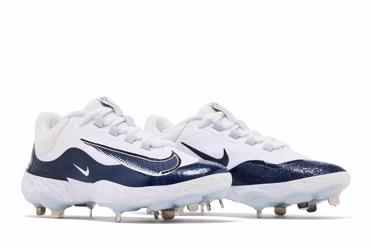 Nike Alpha Huarache Elite 4 Low TB White College Navy, view 9