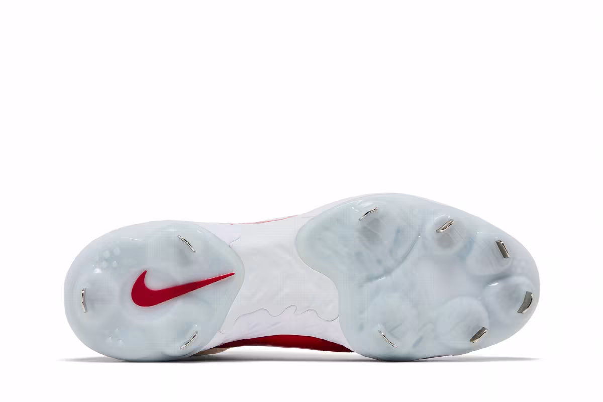 Nike Alpha Huarache Elite 4 Mid White University Red, view 5