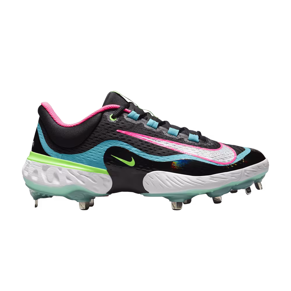Nike Alpha Huarache Elite 4 Low Black Teal Pink