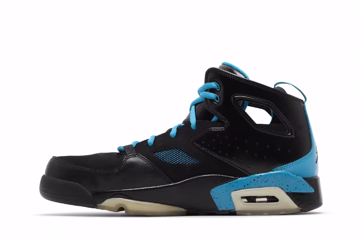 Air Jordan Flight Club 91 Black Neo Turquoise, view 4
