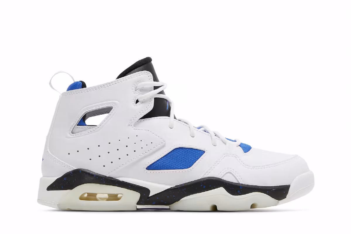Air Jordan Flight Club 91 GS White Hyper Royal, view 2