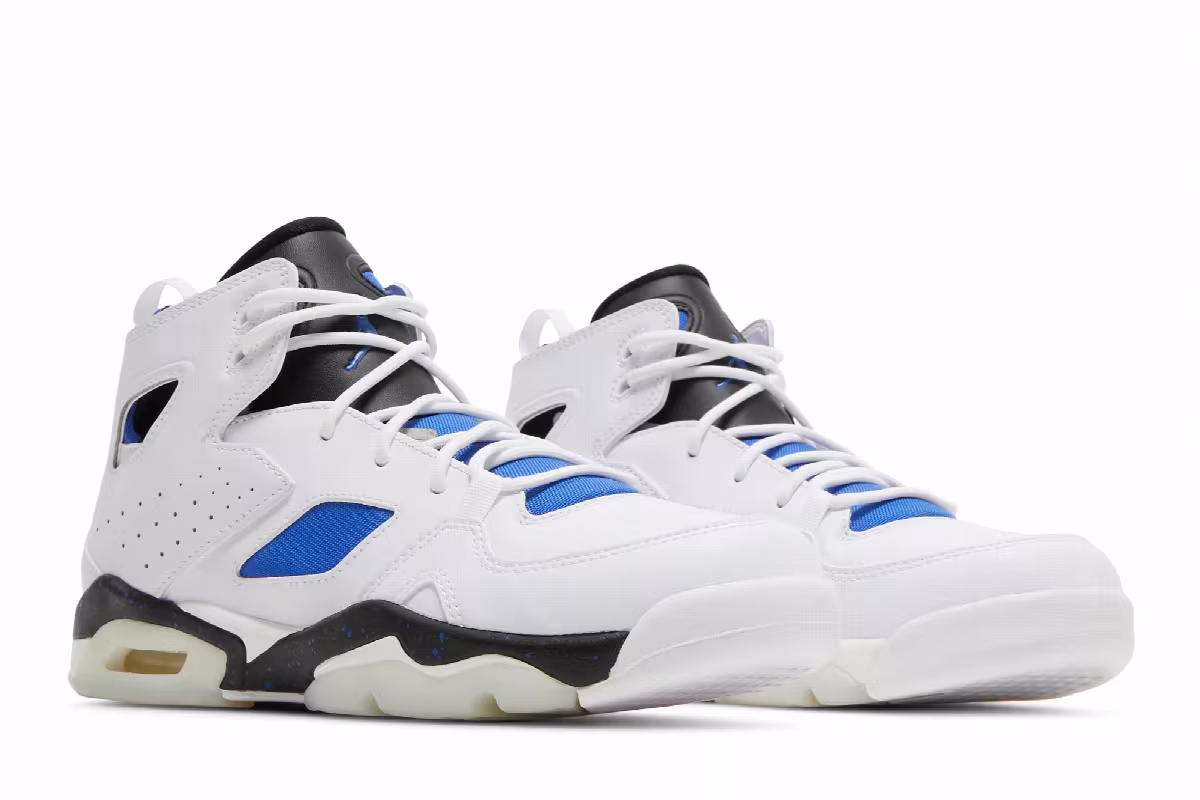 Air Jordan Flight Club 91 GS White Hyper Royal, view 9