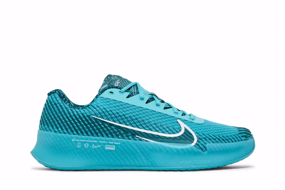 NikeCourt Air Zoom Vapor 11 HC Teal Nebula, view 2