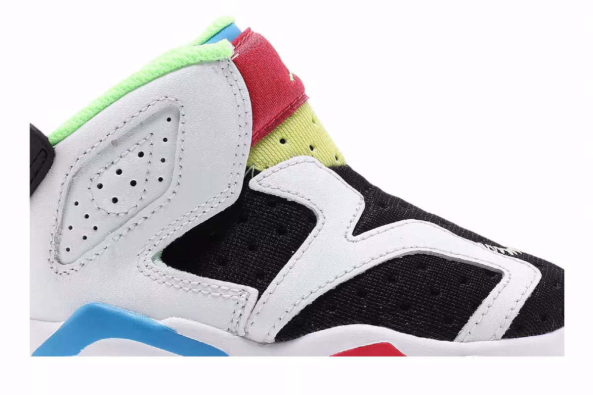 Air Jordan 6 Little Flex TD Multi White, view 3