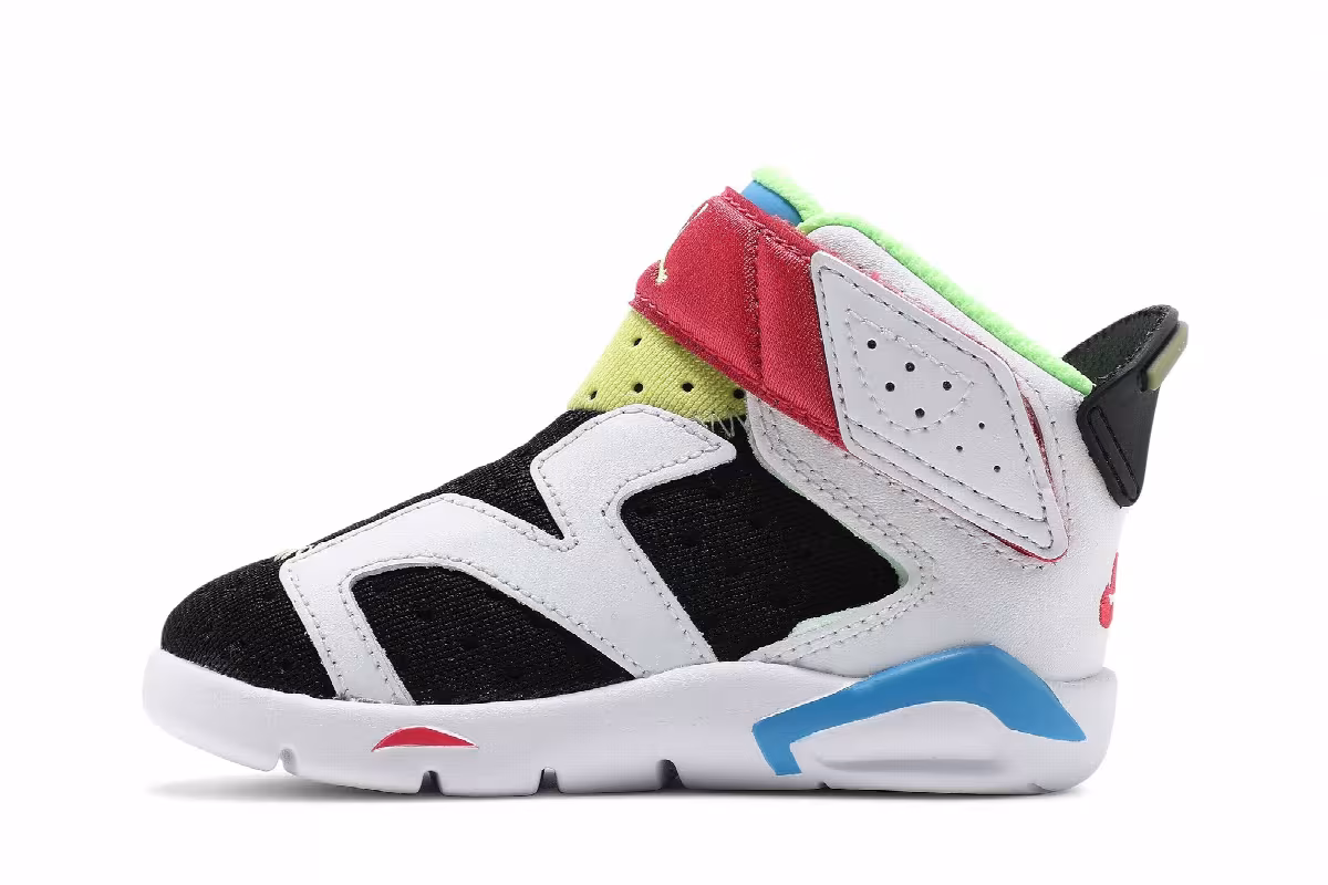 Air Jordan 6 Little Flex TD Multi White, view 4