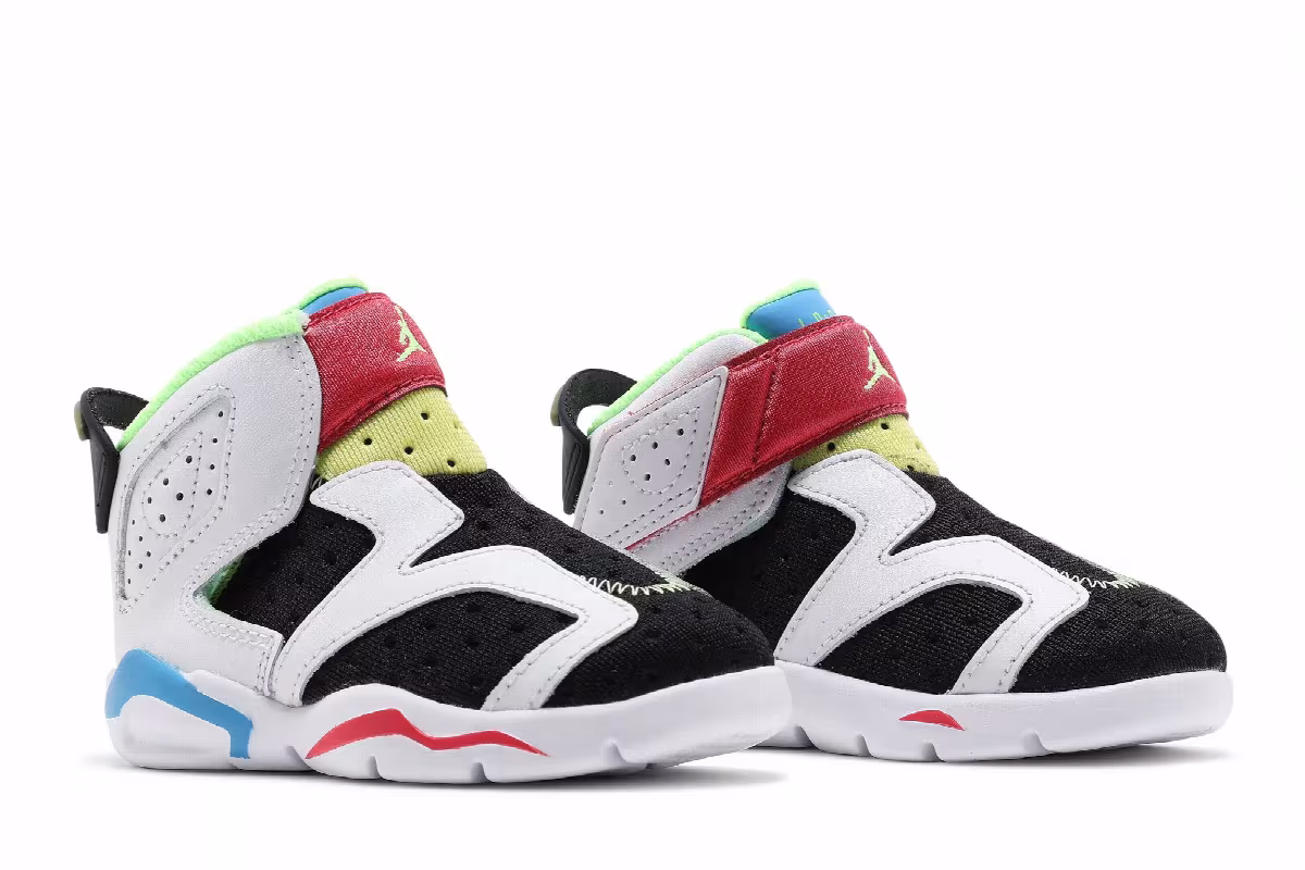 Air Jordan 6 Little Flex TD Multi White, view 9