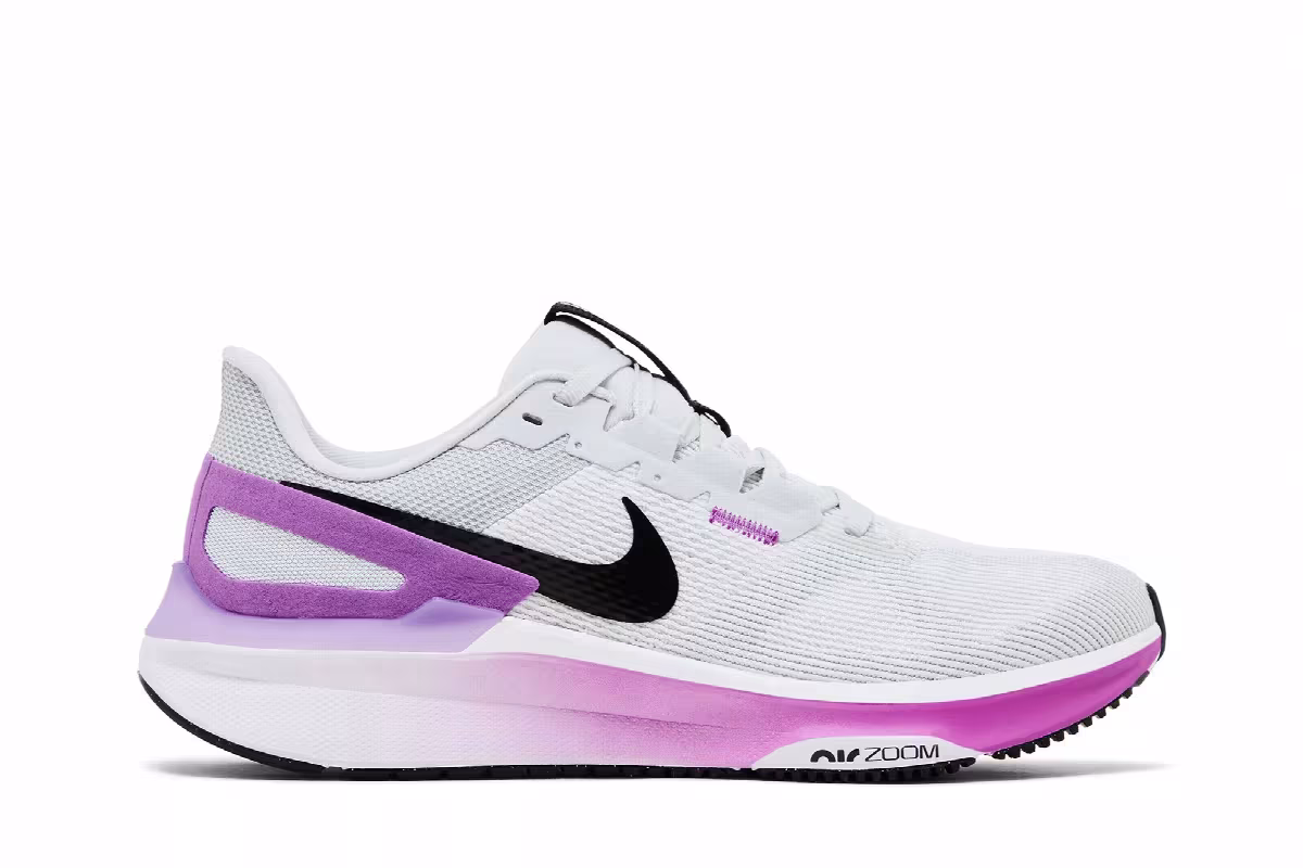 Nike Women's Air Zoom Structure 25 White Fuchsia Dream, view 2