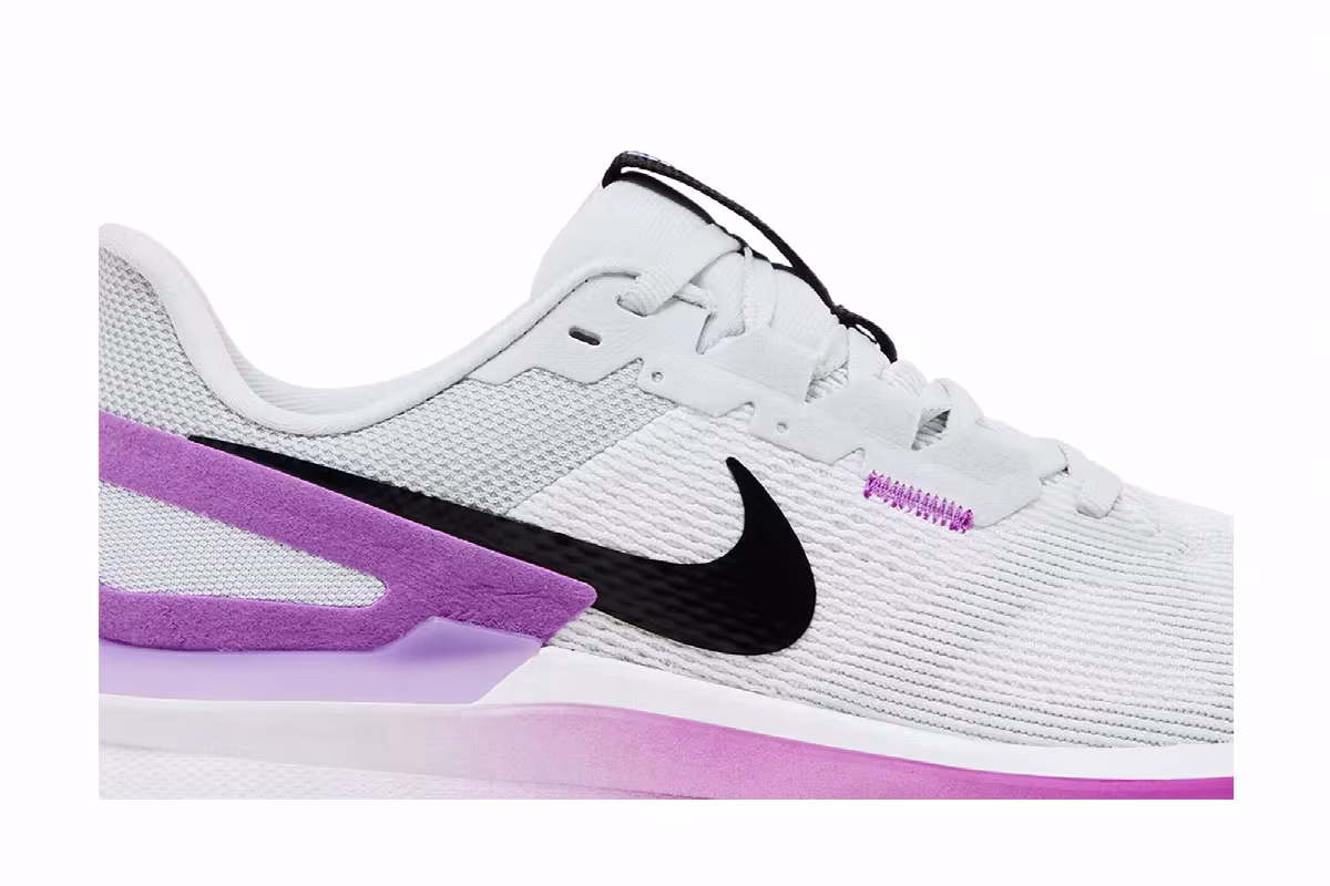 Nike Women's Air Zoom Structure 25 White Fuchsia Dream, view 3