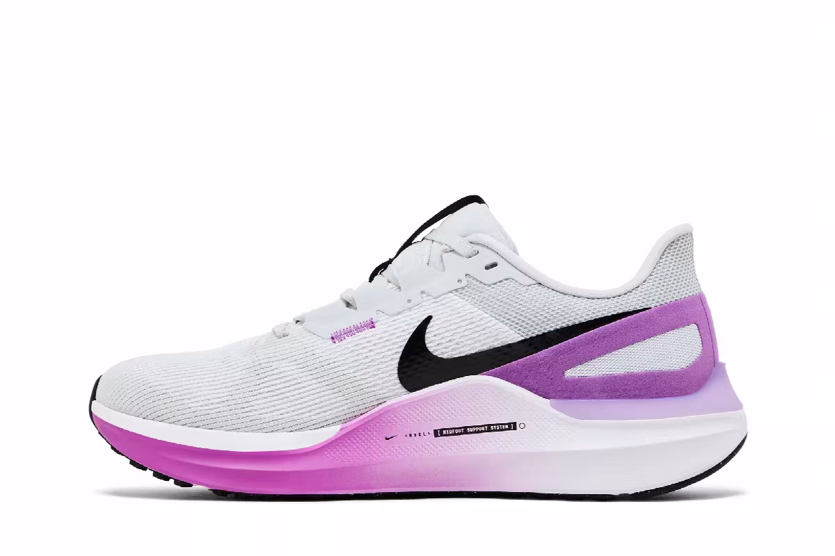 Nike Women's Air Zoom Structure 25 White Fuchsia Dream, view 4