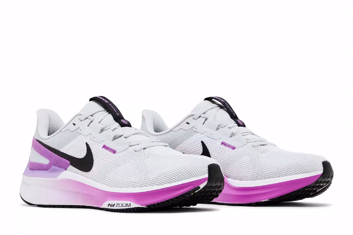 Nike Women's Air Zoom Structure 25 White Fuchsia Dream, view 9