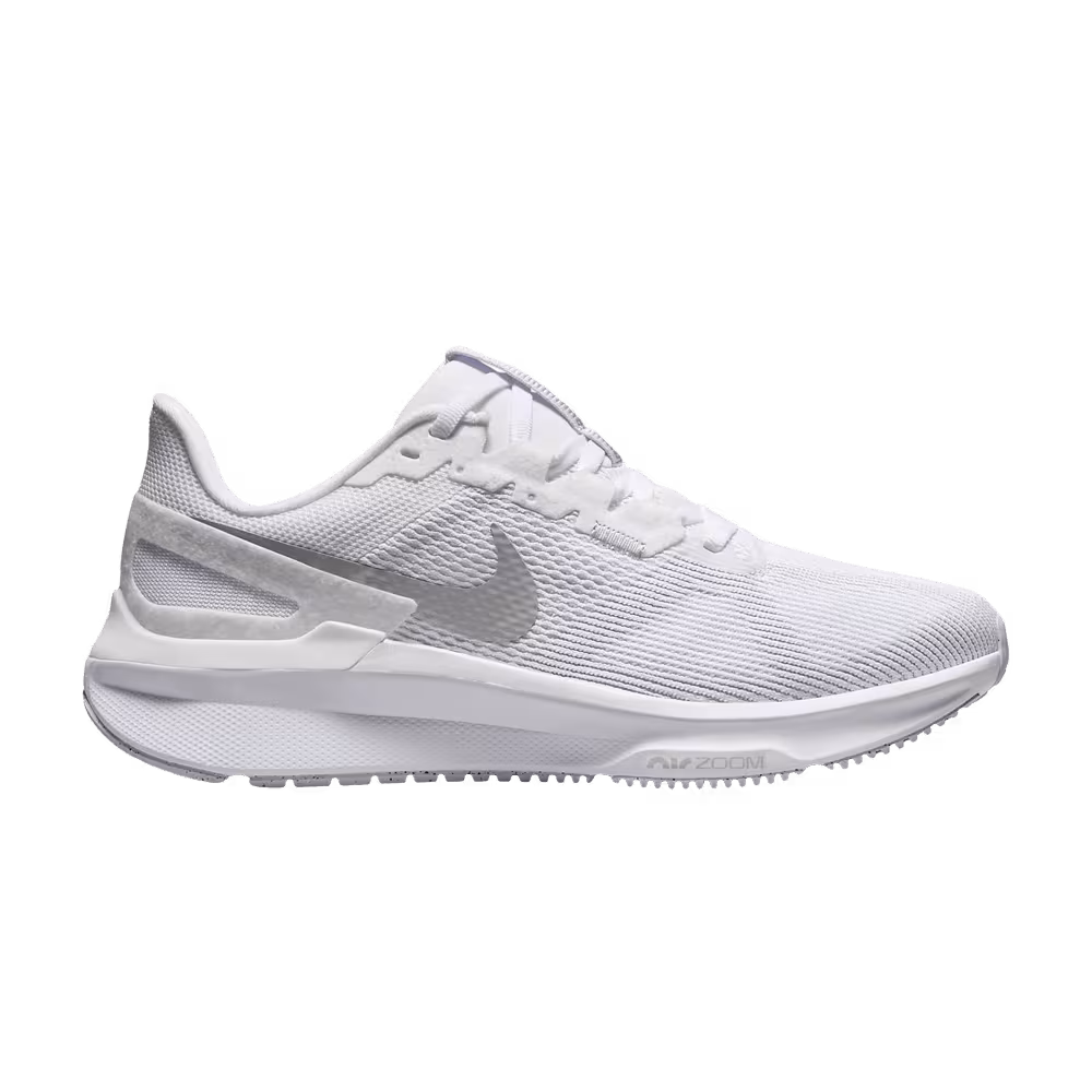 Nike Women's Air Zoom Structure 25 Wide White Metallic Silver