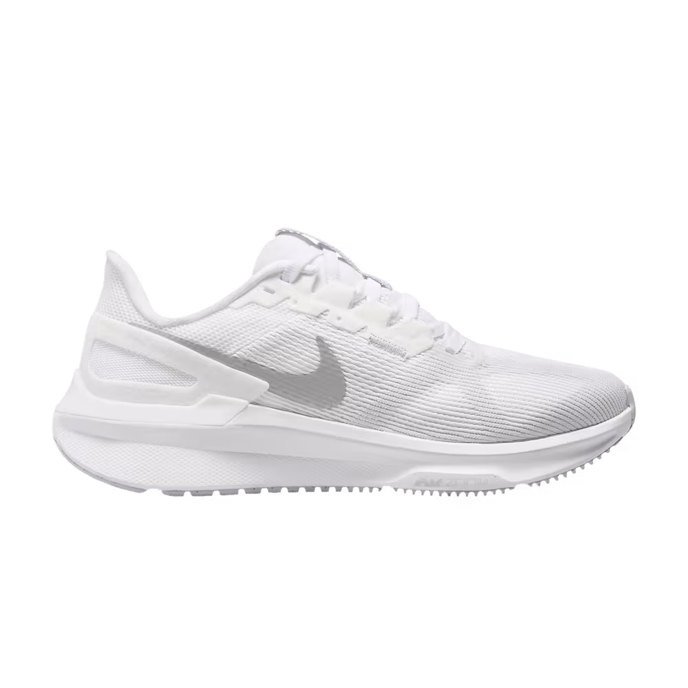 Nike Women's Air Zoom Structure 25 White Metallic Silver