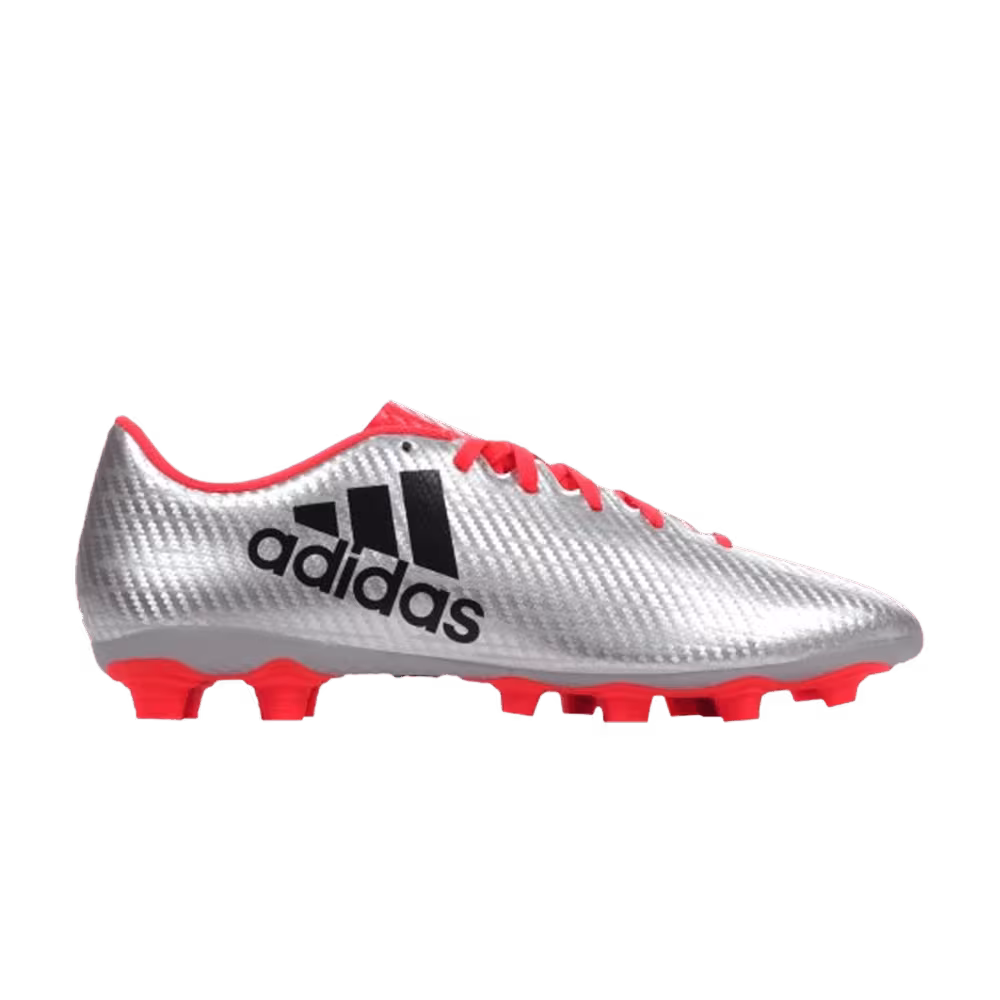Adidas X 16.4 FxG Silver Metallic Solar Red
