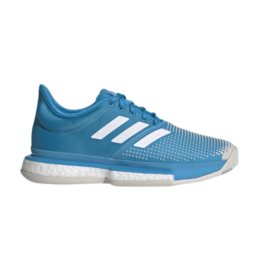 Adidas Women's SoleCourt Boost Clay Shock Cyan